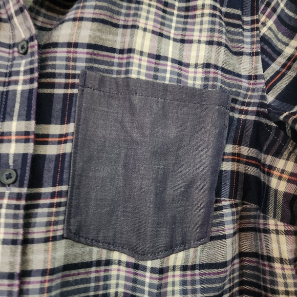 Marmot Women's Lakota Lightweight Flannel Denim Button-down Plaid Size Medium - Picture 3 of 6